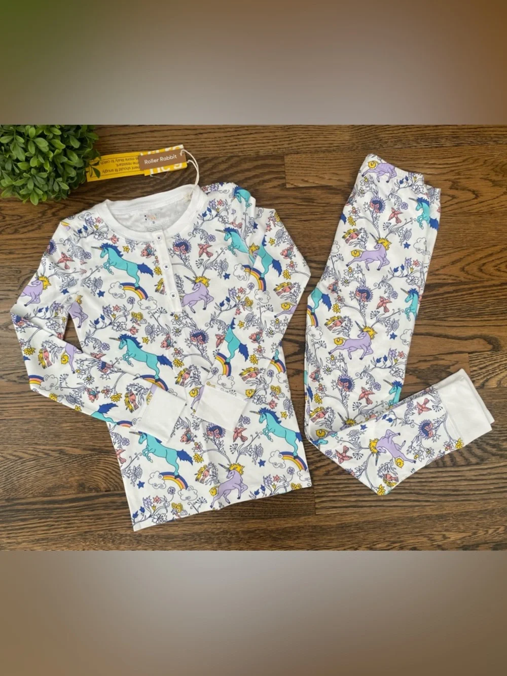 Roller Rabbit Little Girls Unicorn Pajamas Sz 8